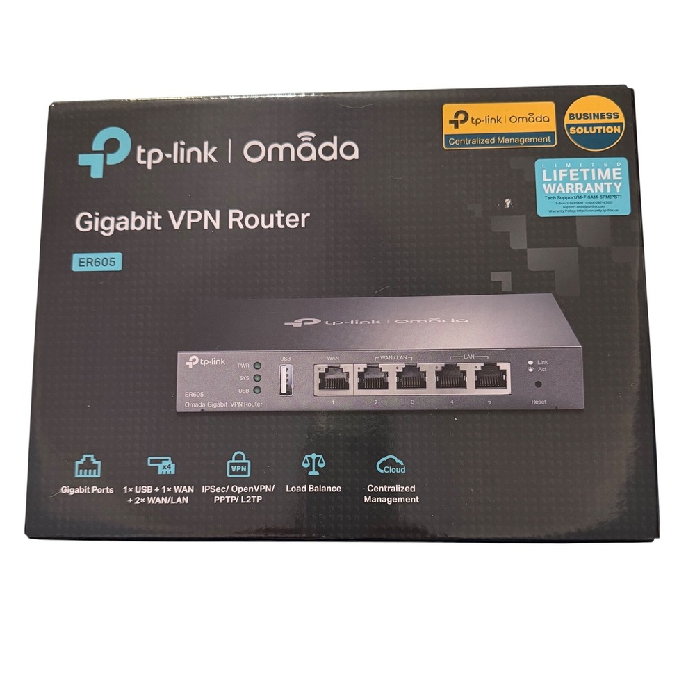TP-Link Omada ER605 Gigabit VPN Router Multi WAN Business Gateway